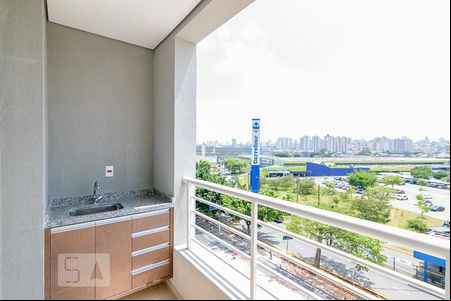 Varanda de kitnet/studio para alugar com 1 quarto, 42m² em Centro, São Bernardo do Campo