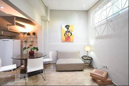 Sala de apartamento para alugar com 1 quarto, 48m² em Real Parque, São Paulo