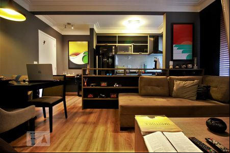 Sala de apartamento para alugar com 1 quarto, 38m² em Vila Andrade, São Paulo
