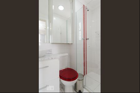Banheiro da suíte de apartamento à venda com 3 quartos, 58m² em Centro, Diadema