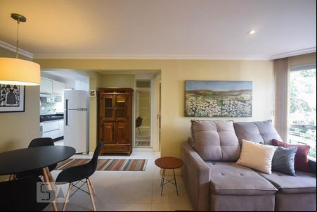 Sala de apartamento para alugar com 1 quarto, 45m² em Real Parque, São Paulo