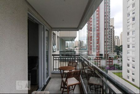 Varanda da Sala de apartamento para alugar com 1 quarto, 50m² em Vila Regente Feijó, São Paulo