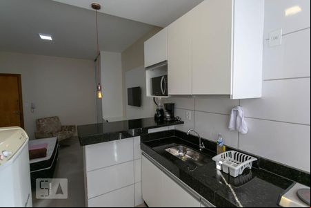 Cozinha de kitnet/studio para alugar com 1 quarto, 28m² em Paquetá, Belo Horizonte
