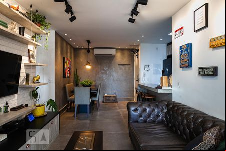Sala de apartamento para alugar com 3 quartos, 96m² em Campestre, Santo André