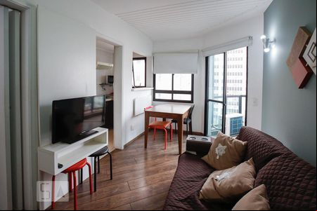 Sala de apartamento à venda com 1 quarto, 55m² em Itaim Bibi, São Paulo