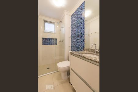 Banheiro Social de apartamento à venda com 2 quartos, 65m² em Alphaville Empresarial, Barueri