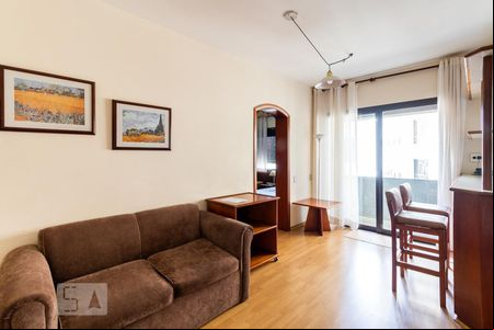 Sala de apartamento à venda com 1 quarto, 50m² em Moema, São Paulo