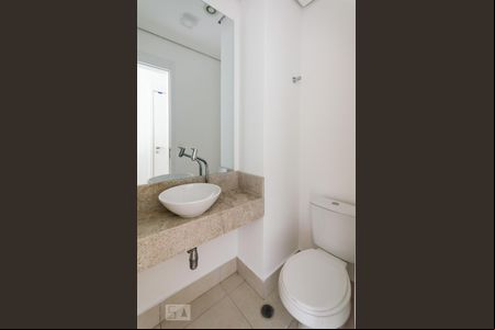 Lavabo de apartamento para alugar com 1 quarto, 50m² em Boqueirão, Santos