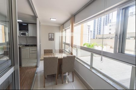 Varanda da Sala de apartamento para alugar com 1 quarto, 37m² em Lourdes, Belo Horizonte