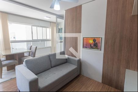 Sala de apartamento para alugar com 1 quarto, 37m² em Lourdes, Belo Horizonte