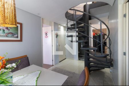 Sala  de apartamento à venda com 3 quartos, 110m² em Vila Lutécia, Santo André