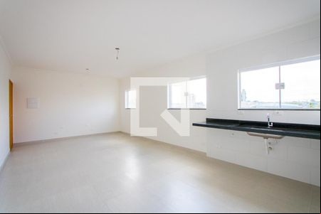 Sala/Cozinha de kitnet/studio para alugar com 1 quarto, 39m² em Jardim Bom Pastor, Santo André