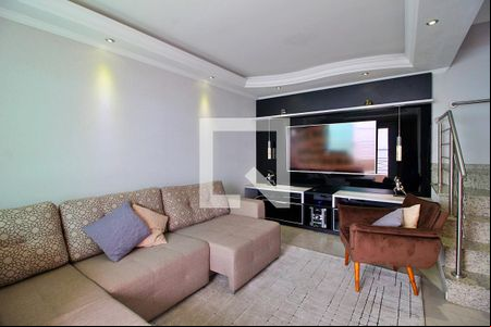 Sala de casa de condomínio à venda com 3 quartos, 158m² em Vila Assunção, Santo André