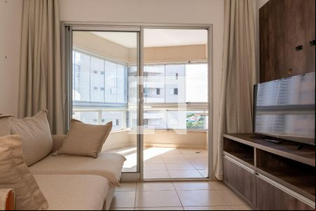Vista da Sala de apartamento para alugar com 3 quartos, 95m² em Setor Bueno, Goiânia