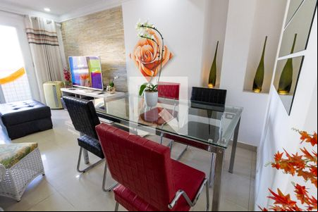 Detalhe da sala de apartamento para alugar com 2 quartos, 76m² em Boqueirão, Praia Grande