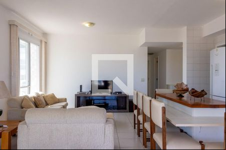 Sala de apartamento para alugar com 3 quartos, 130m² em Vila Alzira, Guarujá