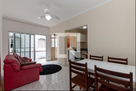 Sala de apartamento para alugar com 1 quarto, 52m² em Loteamento João Batista Julião, Guarujá