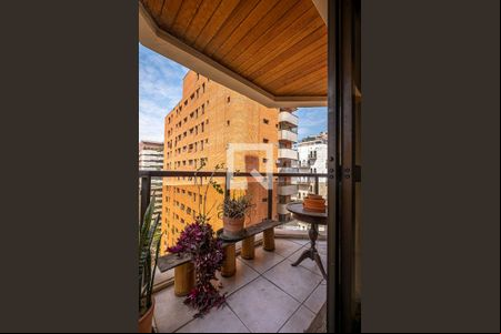 Sala - Varanda de apartamento para alugar com 1 quarto, 50m² em Jardim Paulista, São Paulo