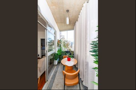 Varanda da Sala de apartamento à venda com 1 quarto, 50m² em Coração de Jesus, Belo Horizonte