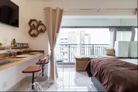 Studio de kitnet/studio para alugar com 1 quarto, 38m² em Indianópolis, São Paulo