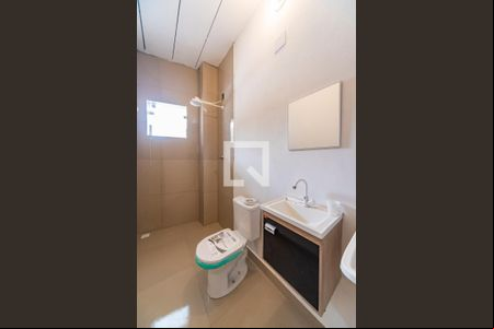 Banheiro  de kitnet/studio para alugar com 1 quarto, 55m² em Jardim Bom Pastor, Santo André