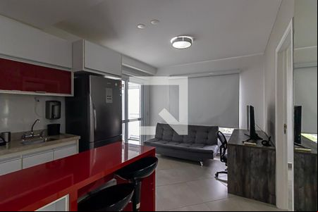 Sala e Cozinha de kitnet/studio para alugar com 1 quarto, 40m² em Vila Olímpia, São Paulo
