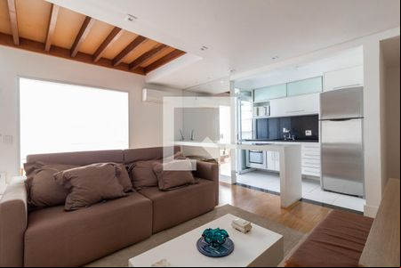 Sala de apartamento para alugar com 1 quarto, 77m² em Vila Nova Conceição, São Paulo