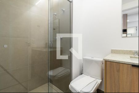 Banheiro de kitnet/studio à venda com 1 quarto, 24m² em Vila Nova Conceição, São Paulo