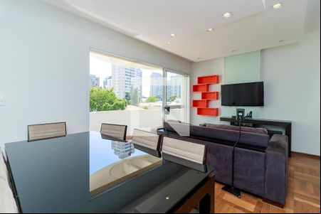 Sala de apartamento para alugar com 2 quartos, 89m² em Campo Belo, São Paulo