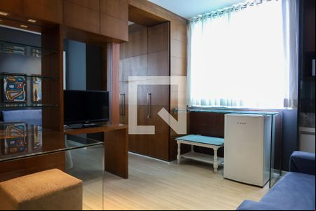 Sala de apartamento para alugar com 1 quarto, 40m² em Estoril, Belo Horizonte