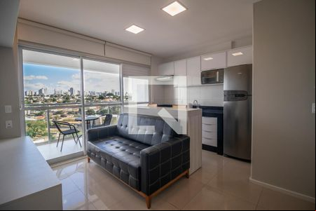 Sala de apartamento para alugar com 1 quarto, 46m² em Jardim Goiás, Goiânia