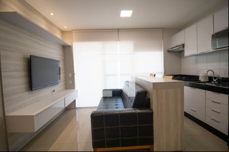 Sala de apartamento para alugar com 1 quarto, 46m² em Jardim Goiás, Goiânia