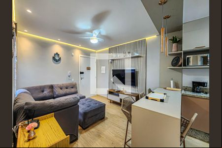 Sala de apartamento para alugar com 2 quartos, 47m² em Parque Enseada, Guarujá