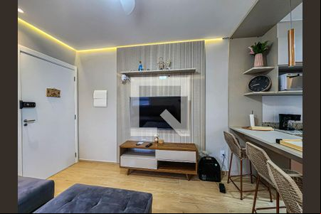 Sala de apartamento para alugar com 2 quartos, 47m² em Parque Enseada, Guarujá