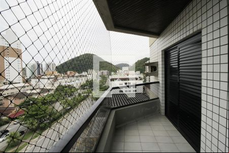 Varanda da Sala de apartamento para alugar com 3 quartos, 71m² em Vila Julia, Guarujá