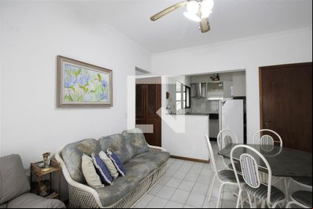 Sala de apartamento para alugar com 3 quartos, 71m² em Vila Julia, Guarujá