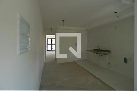 Sala e Cozinha de kitnet/studio à venda com 1 quarto, 40m² em Vila Valparaíso, Santo André