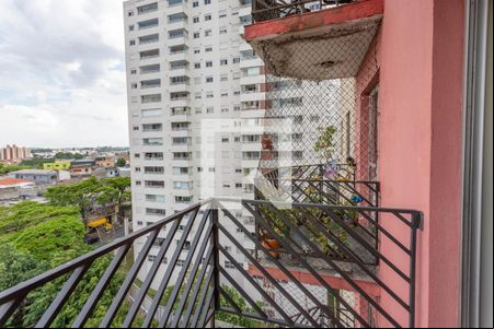 Varanda da sala  de apartamento à venda com 3 quartos, 75m² em Vila Conceicao, Diadema