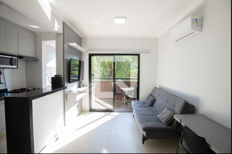Sala de apartamento para alugar com 1 quarto, 45m² em Jardim Recreio , Ribeirão Preto