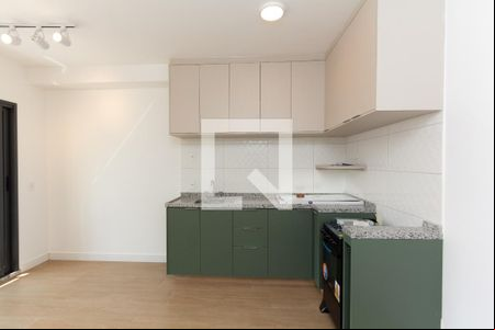 Sala/Cozinha de apartamento para alugar com 1 quarto, 29m² em Indianópolis, São Paulo