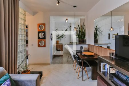 Sala de apartamento à venda com 1 quarto, 56m² em Lourdes, Belo Horizonte