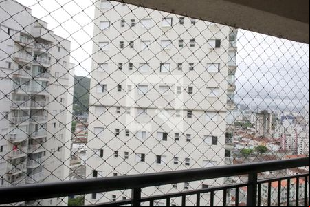 Varanda da Sala de Estar e Jantar de apartamento para alugar com 2 quartos, 62m² em Marapé, Santos