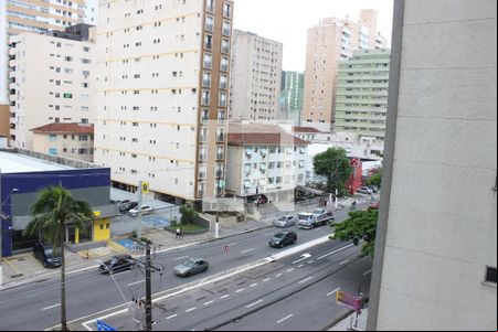 Vista da Sala de apartamento para alugar com 1 quarto, 50m² em Centro, São Vicente