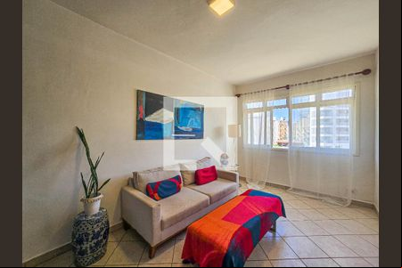 Sala de apartamento para alugar com 1 quarto, 50m² em Enseada, Guarujá