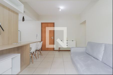 Sala  de apartamento à venda com 1 quarto, 40m² em Centro, São Leopoldo