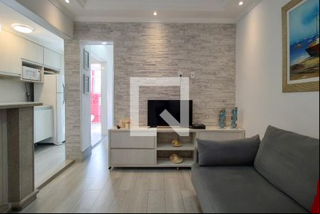 Sala de apartamento para alugar com 2 quartos, 45m² em Guilhermina, Praia Grande