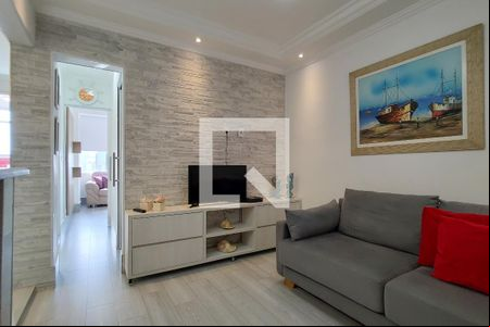 Sala de apartamento para alugar com 2 quartos, 45m² em Guilhermina, Praia Grande