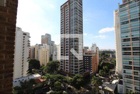 Vista da Varanda de kitnet/studio à venda com 1 quarto, 21m² em Indianópolis, São Paulo