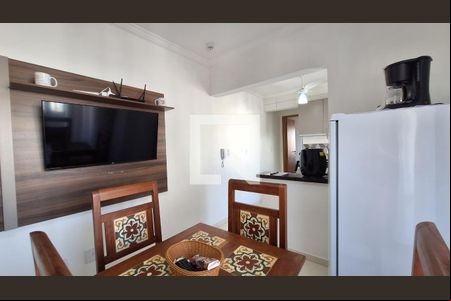 Sala de apartamento para alugar com 1 quarto, 42m² em Boqueirão, Praia Grande