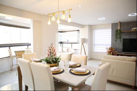 Sala de apartamento para alugar com 3 quartos, 112m² em Serrinha, Goiânia